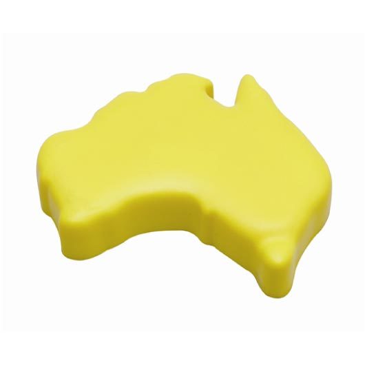 Stress Aussie Maps Yellow